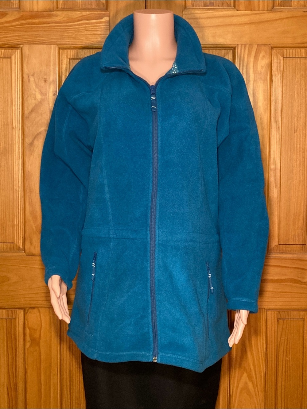 NWOT Cabela's Vintage 90s Jacket Long Fleece Coat Blue Size L Large